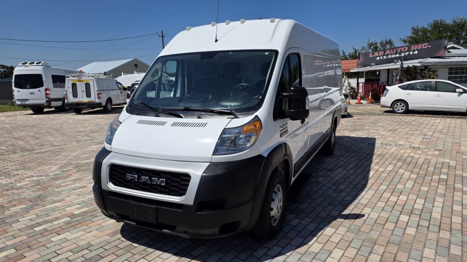 2019 RAM PROMASTER 3500, HIGH ROOF, 159 WB EXTENDED, 3.6 6 CYLINDERS